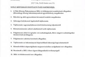 Meghívó Képviselő-testületi ülésre