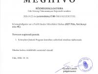 Meghívó közmeghallgatásra